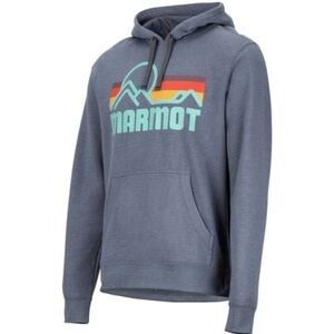 Marmot Men's Coastal Hoodie with Retro Design, Grey, Size L
